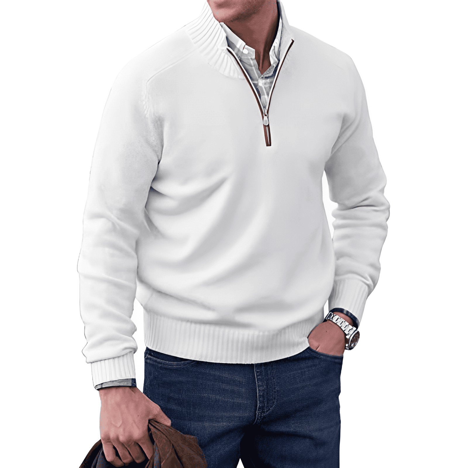 Men’s Quarter-Zip Knit Sweater | Classic Casual