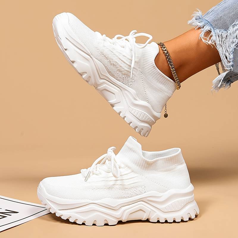 Women’s Knit Sneakers | Chunky Sole | Comfortable Everyday Shoes