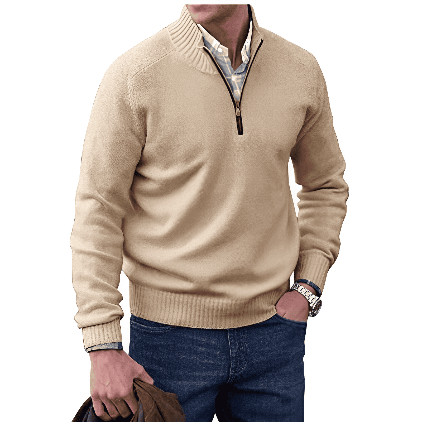 Men’s Quarter-Zip Knit Sweater | Classic Casual
