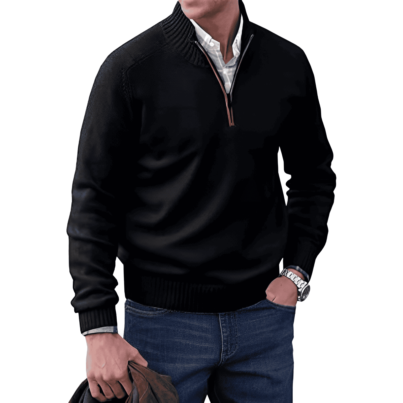 Men’s Quarter-Zip Knit Sweater | Classic Casual