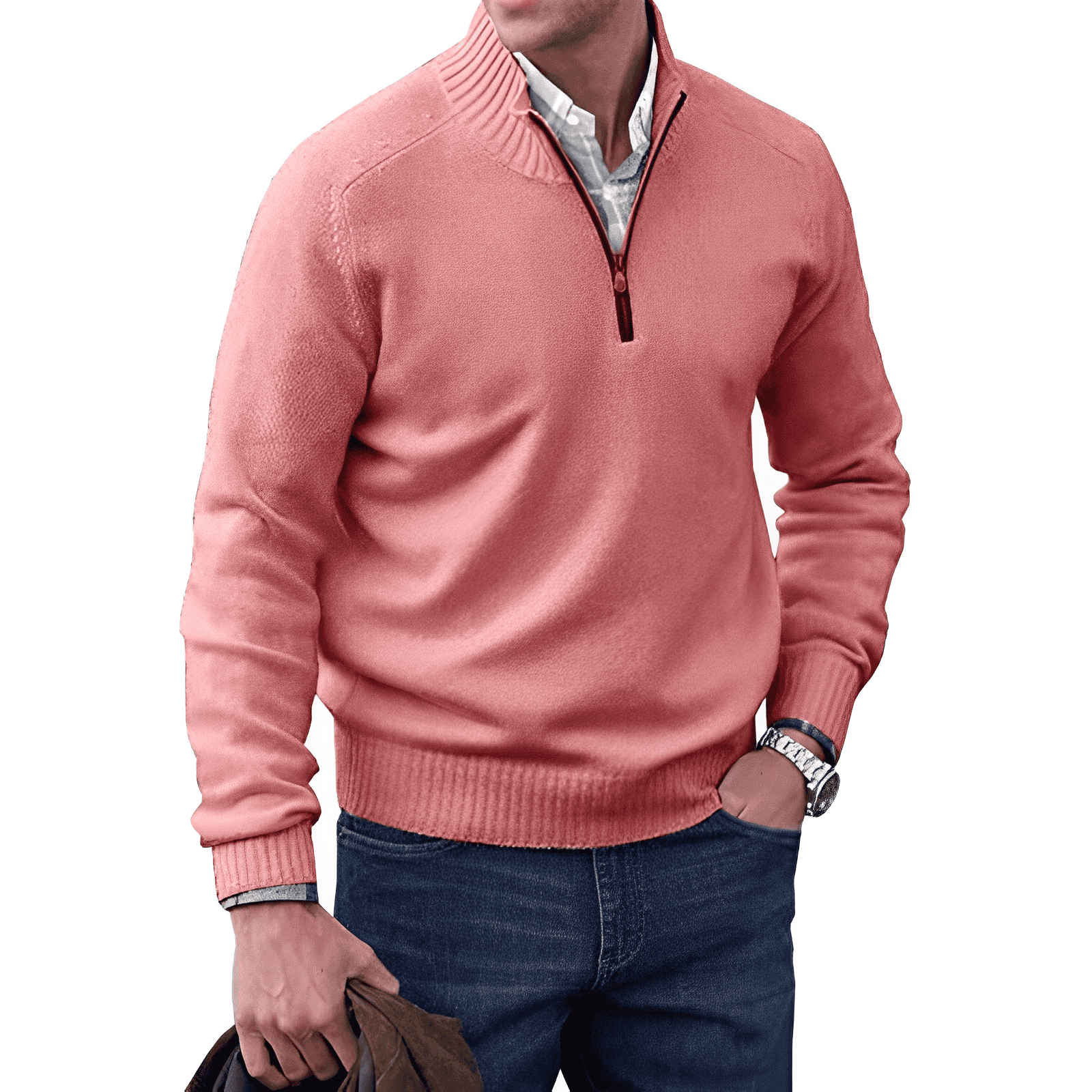 Men’s Quarter-Zip Knit Sweater | Classic Casual
