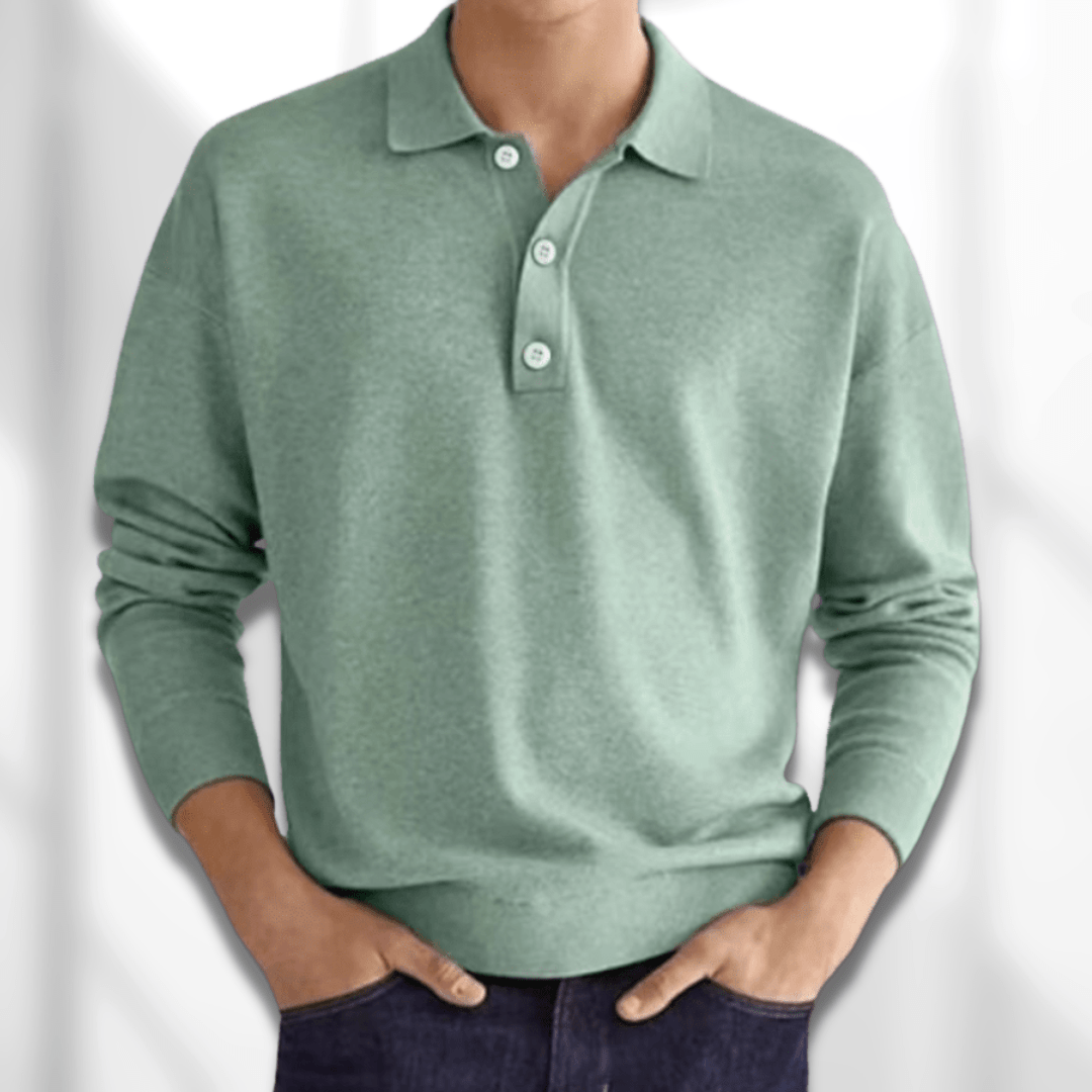 Men’s Long Sleeve Polo Shirt | Smart Casual