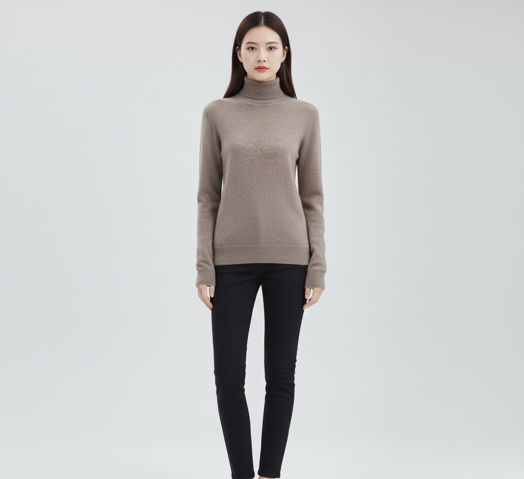 By Assuli women’s cashmere turtleneck sweater