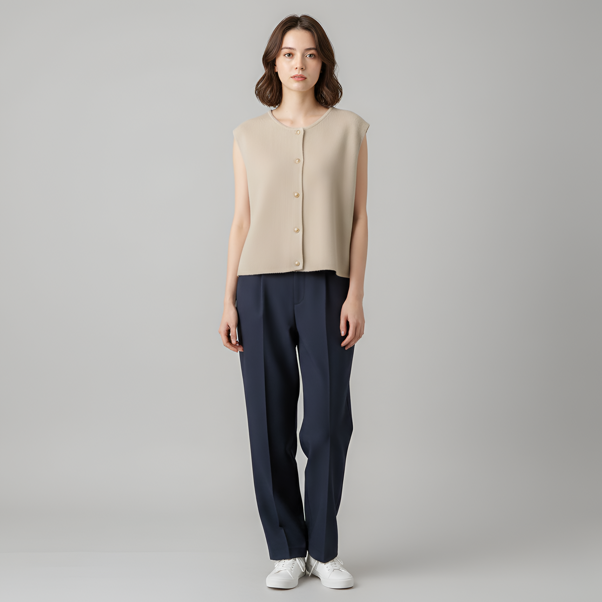 Dámsky pletený sveter na gombíky vpredu