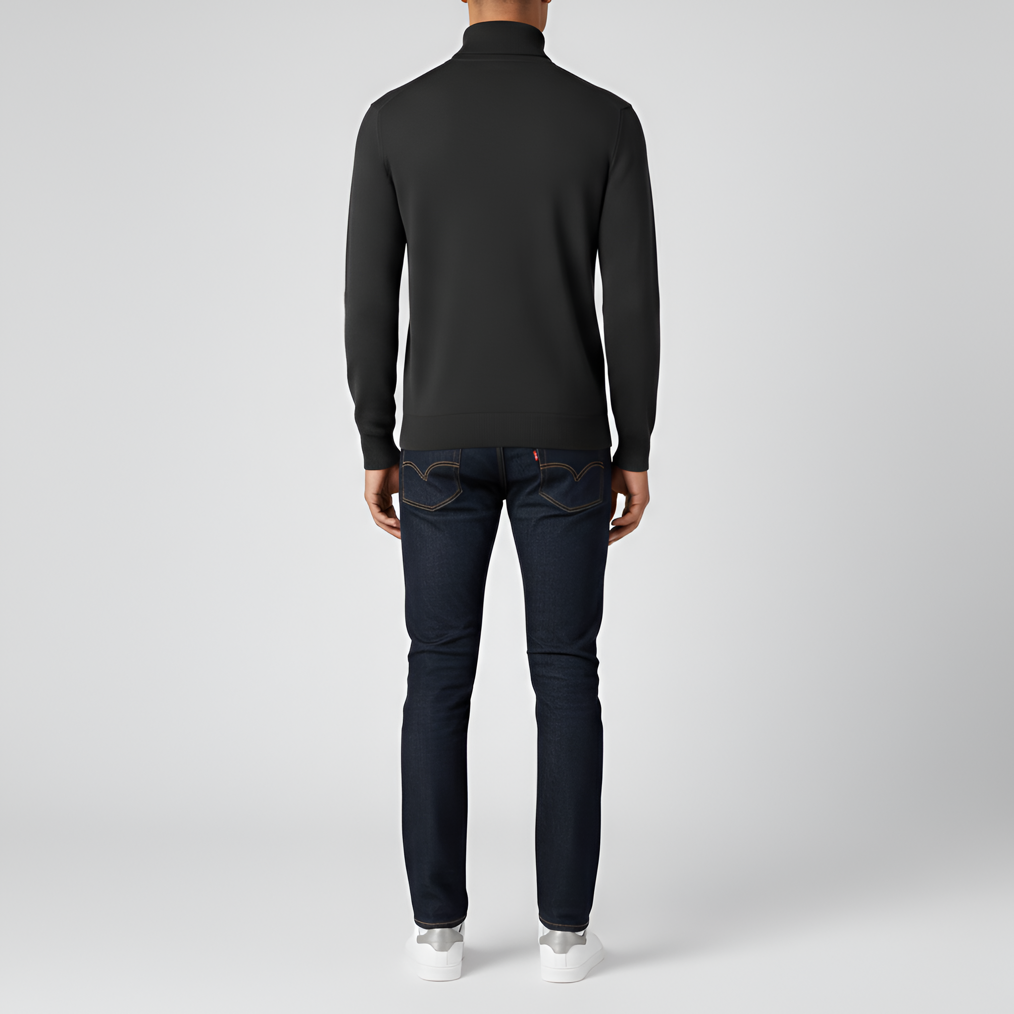 Férfi garbó kötött pulóver