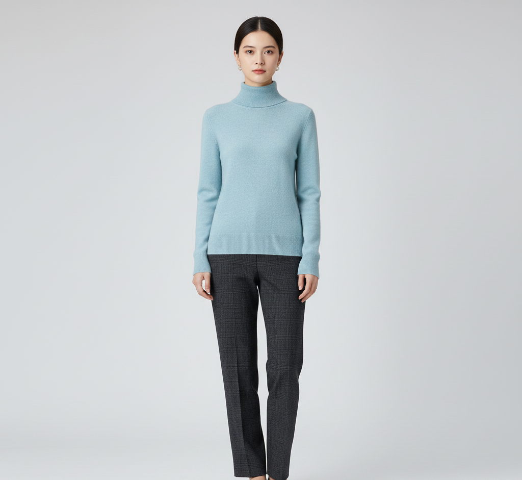 By Assuli women’s cashmere turtleneck sweater
