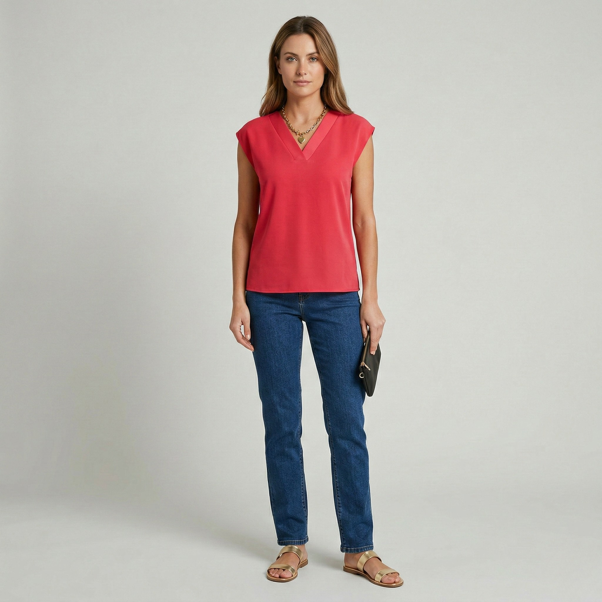 Women’s V Neck Cap Sleeve Blouse Casual Short Sleeve Top