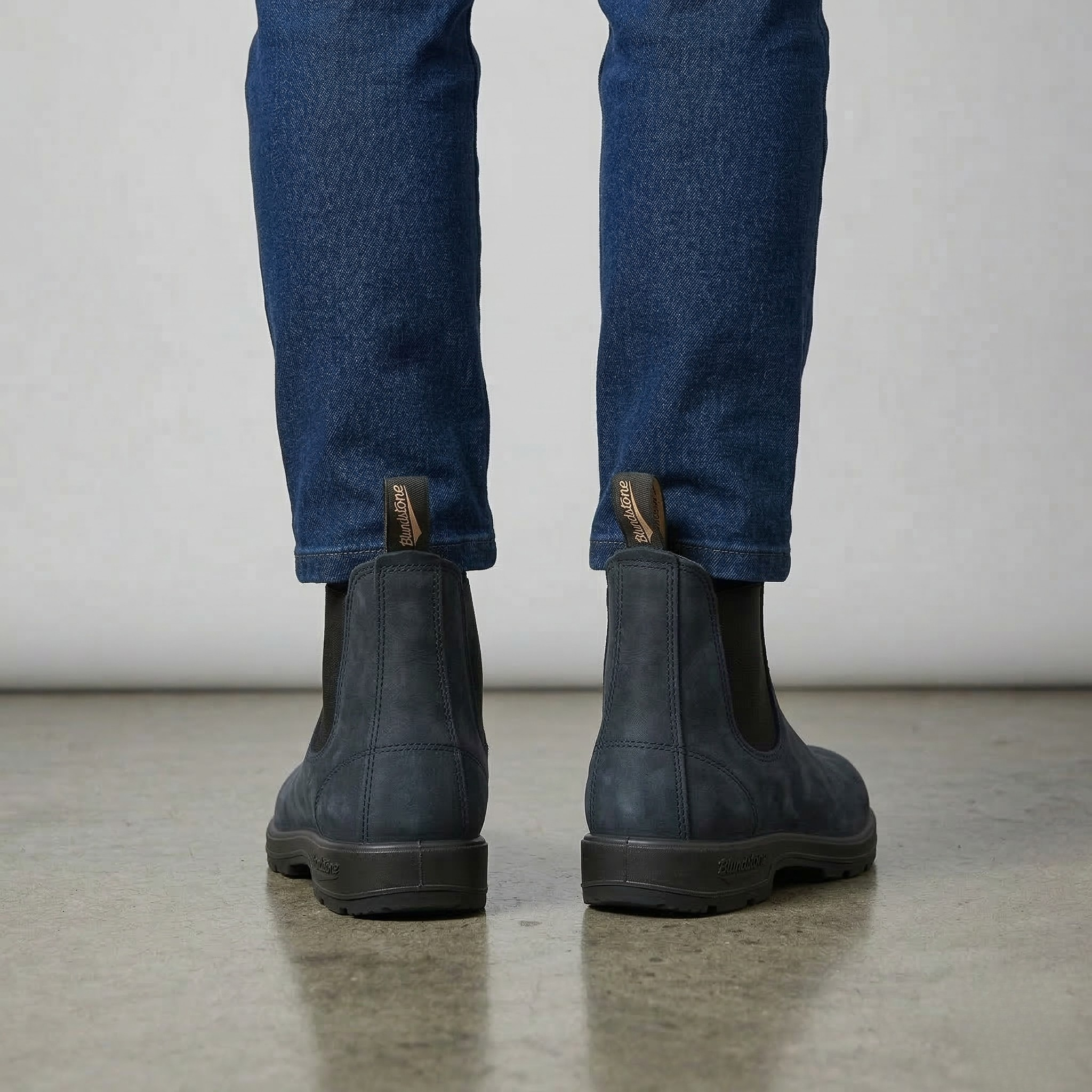 Stivali Chelsea da Uomo in Pelle con Elastico Laterale, Slip-On alla Caviglia, Stivali da Lavoro e Casual