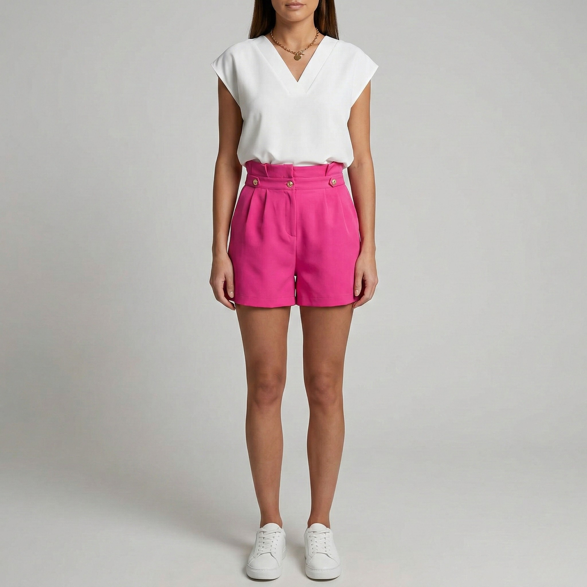 Women’s V Neck Cap Sleeve Blouse Casual Short Sleeve Top