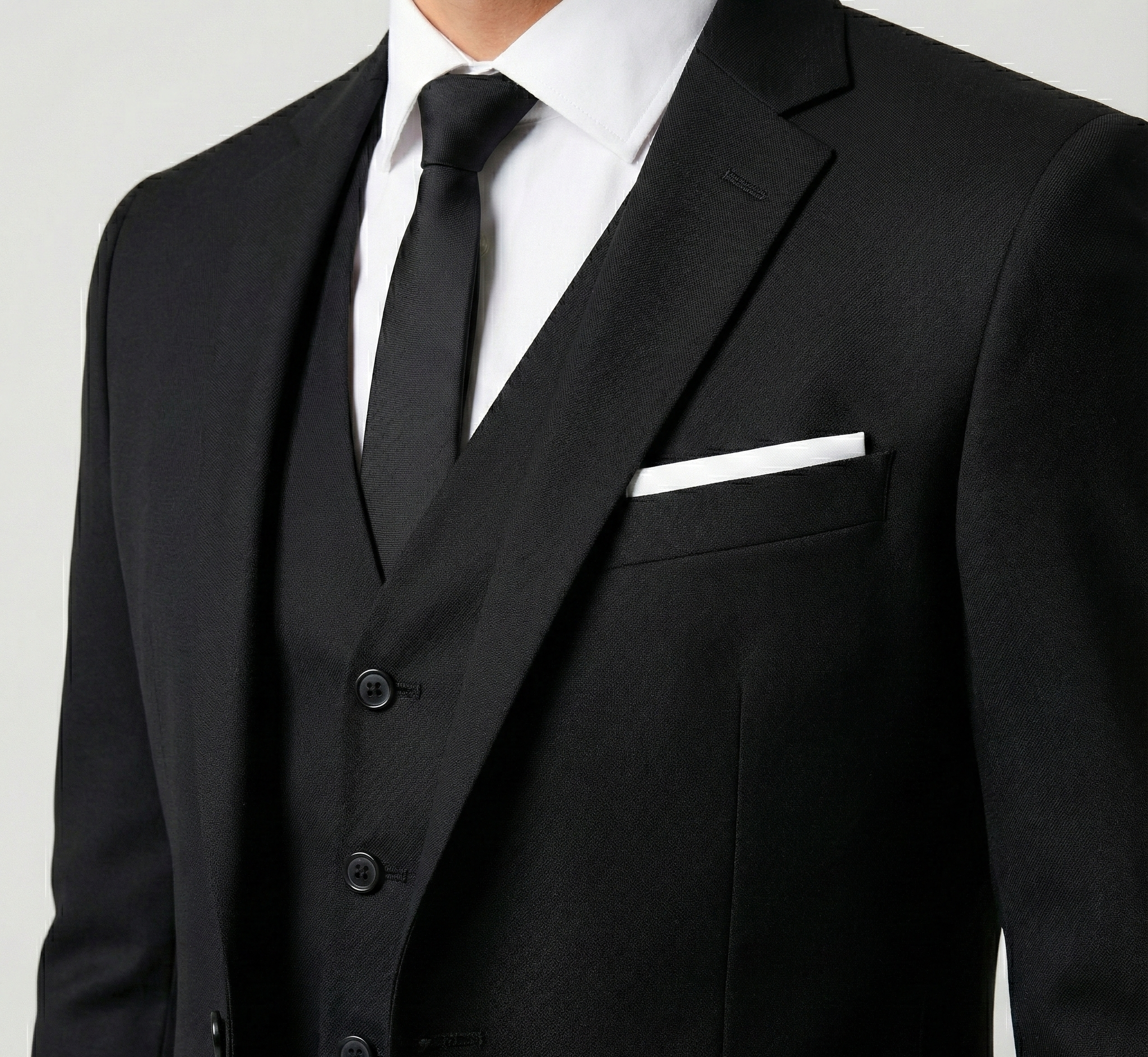 Completo formale da uomo By Assuli 3 pezzi slim fit in misto lana smoking set