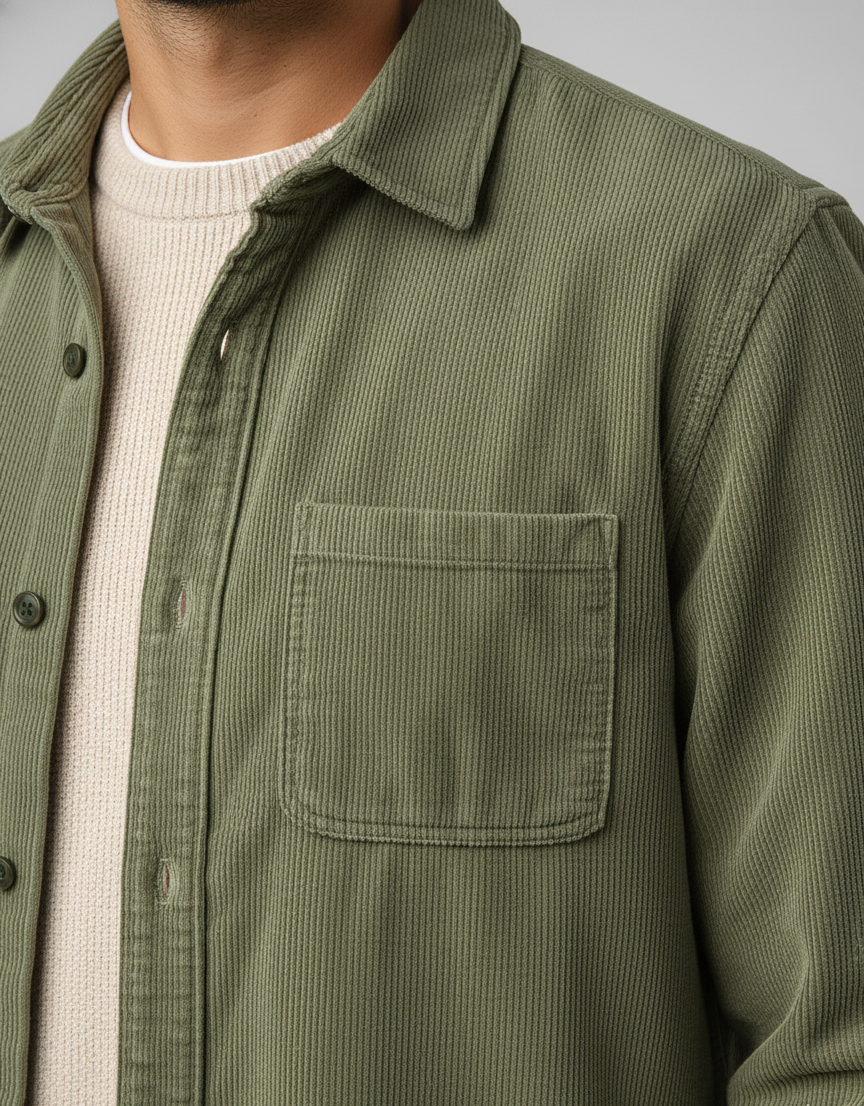 Cămașă bărbătească din catifea cu nasturi By Assuli