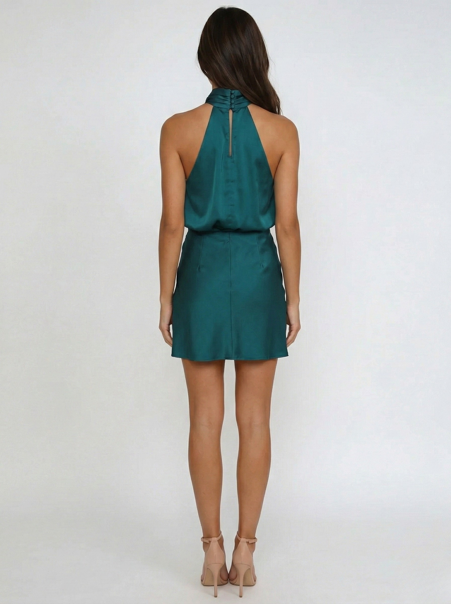 Women’s One Shoulder Mini Dress Long Sleeve Cocktail Party Dress