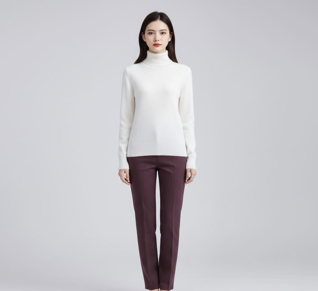 By Assuli women’s cashmere turtleneck sweater