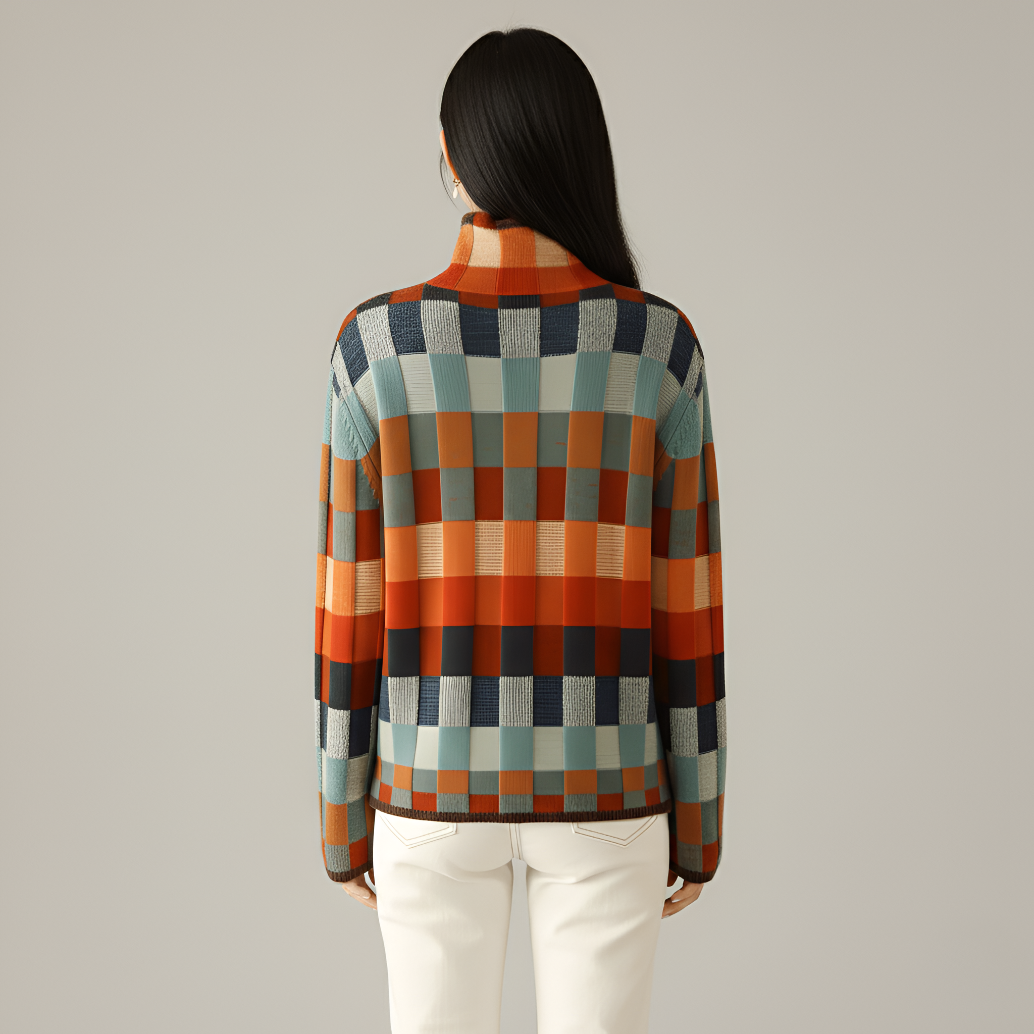 By Assuli Women’s Turtleneck Knit Sweater Wool Blend Pullover