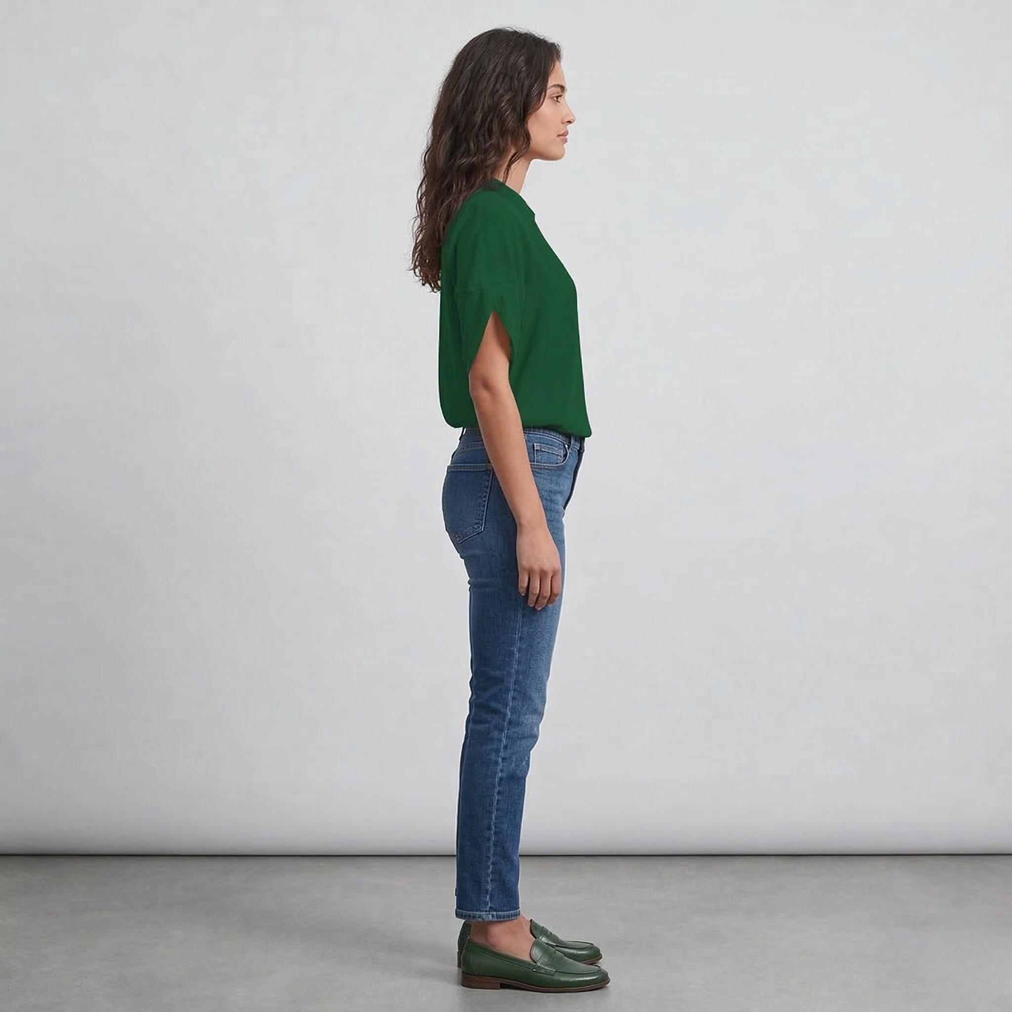 Blusa Donna Scollo a V Maniche Corte Casual Vestibilità Larga Top Estivo