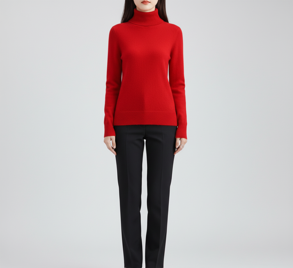 By Assuli women’s cashmere turtleneck sweater
