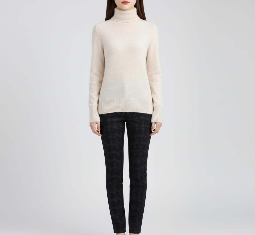 By Assuli women’s cashmere turtleneck sweater
