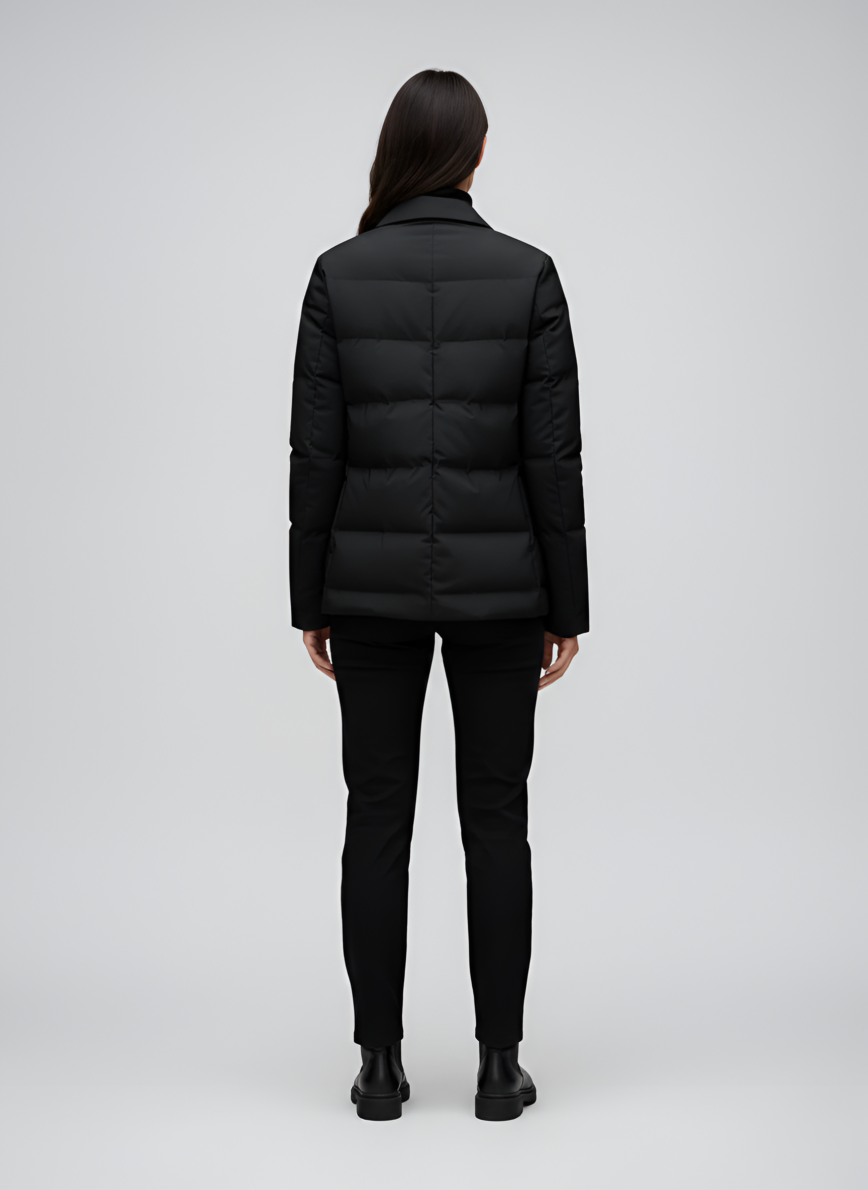 Chaqueta acolchada de mujer tipo blazer, ligera, con aislamiento y corte entallado