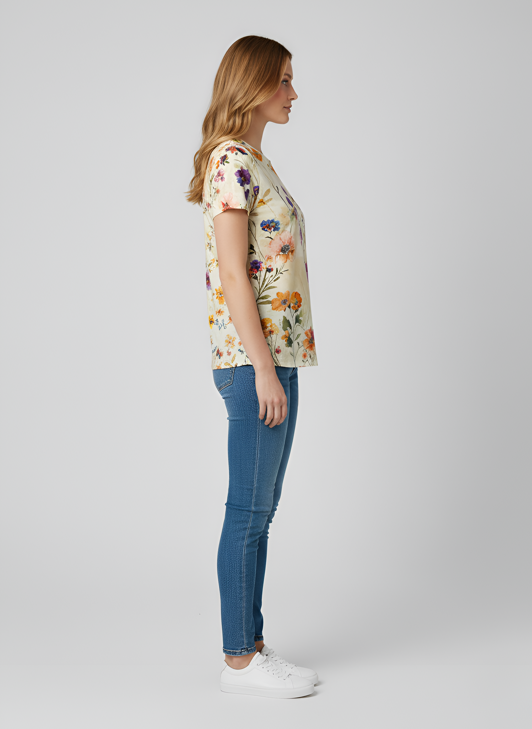 Women’s Floral Print T-Shirt Short Sleeve Casual Summer Top