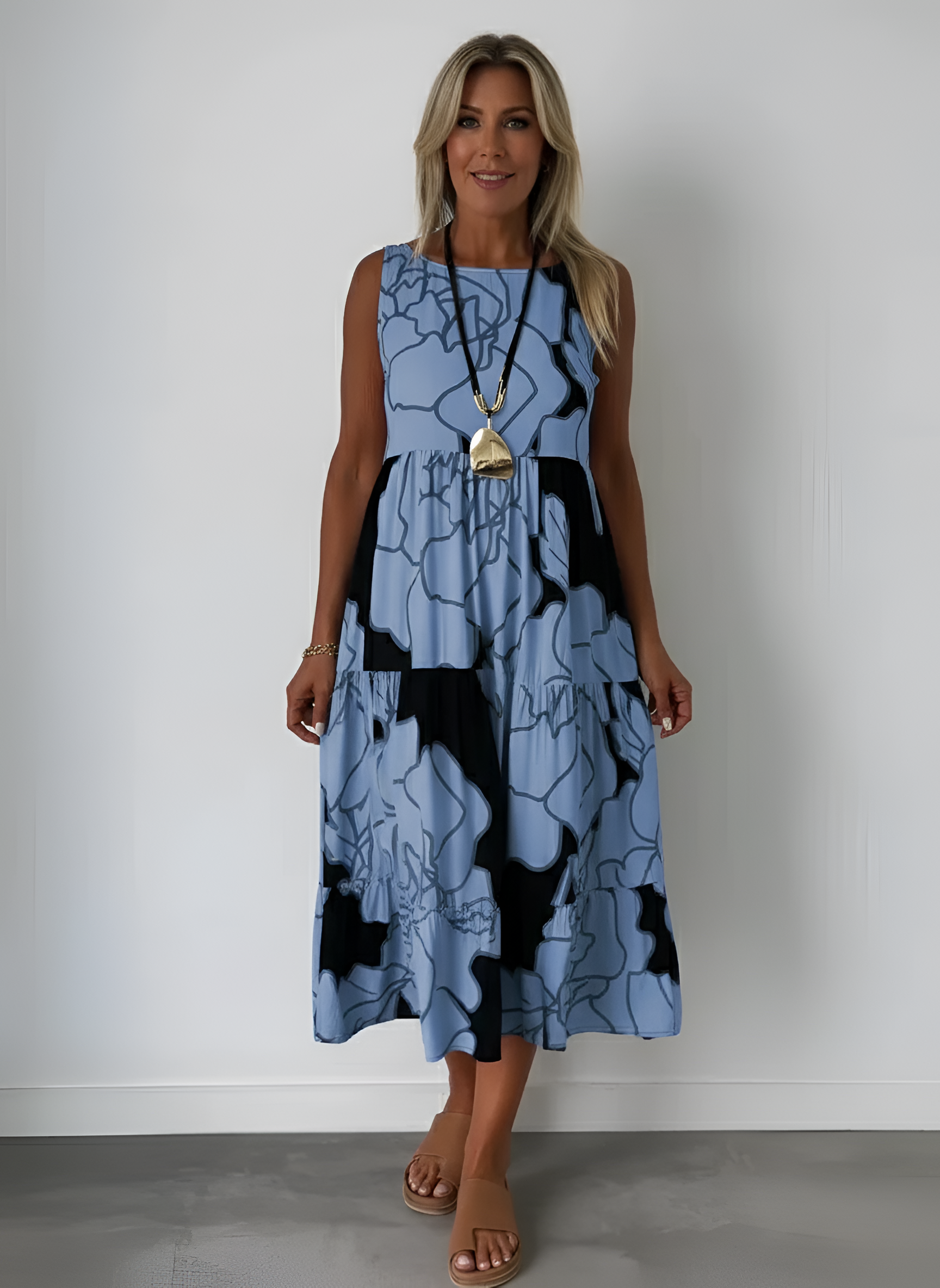 Vestido midi floral asimétrico de un solo hombro para mujer, elegante para fiestas