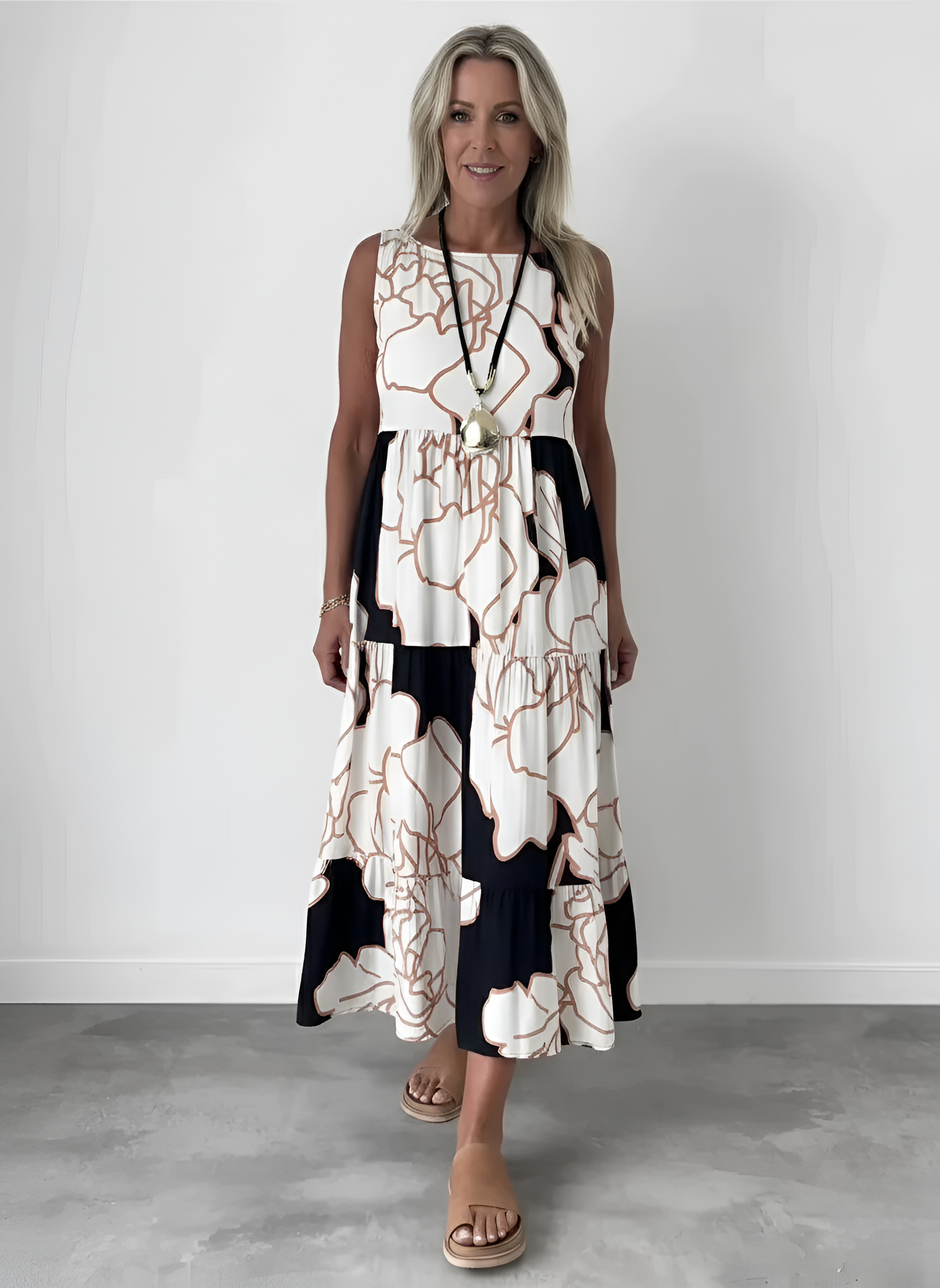 Vestido midi floral asimétrico de un solo hombro para mujer, elegante para fiestas