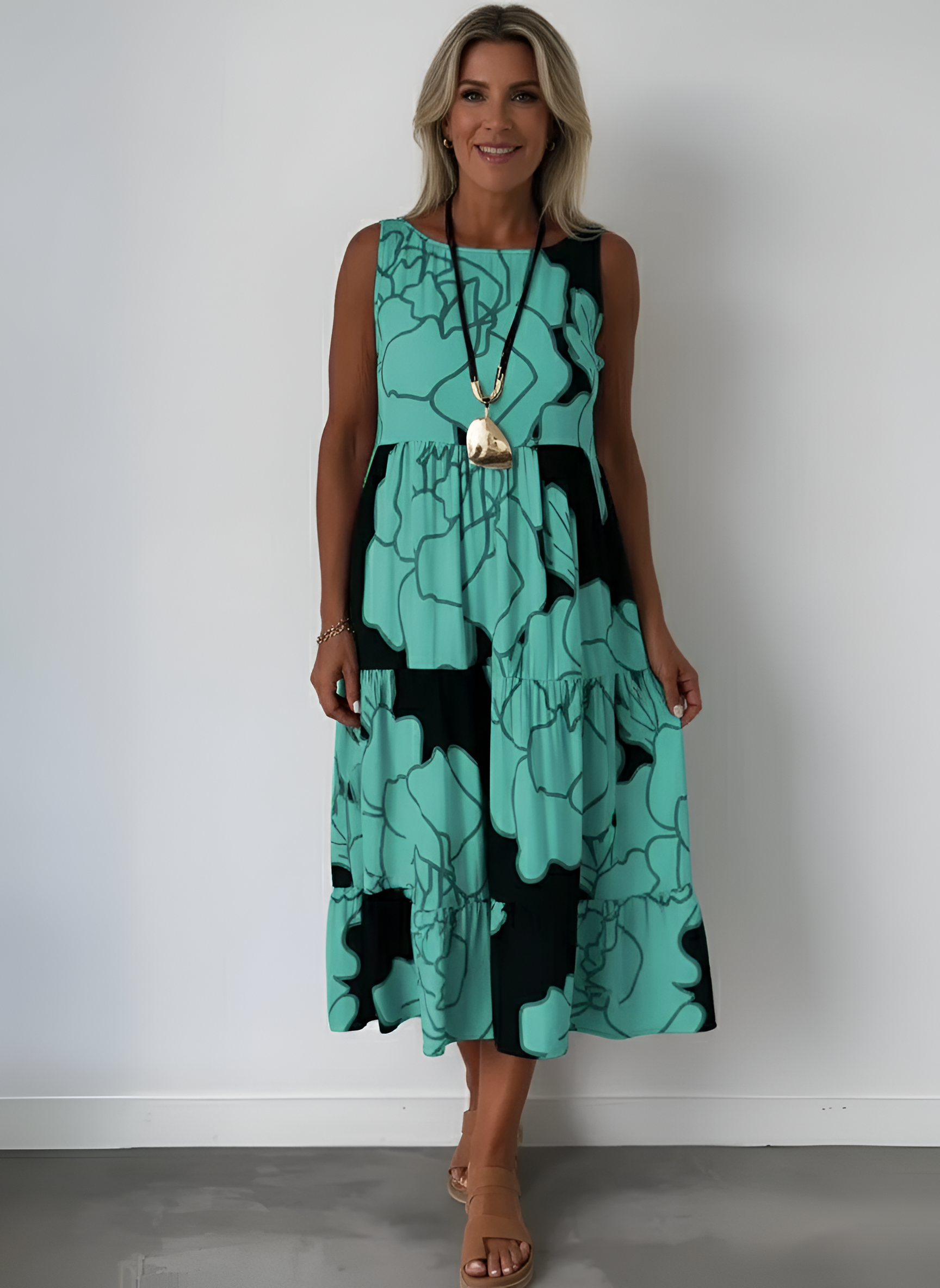 Vestido midi floral asimétrico de un solo hombro para mujer, elegante para fiestas