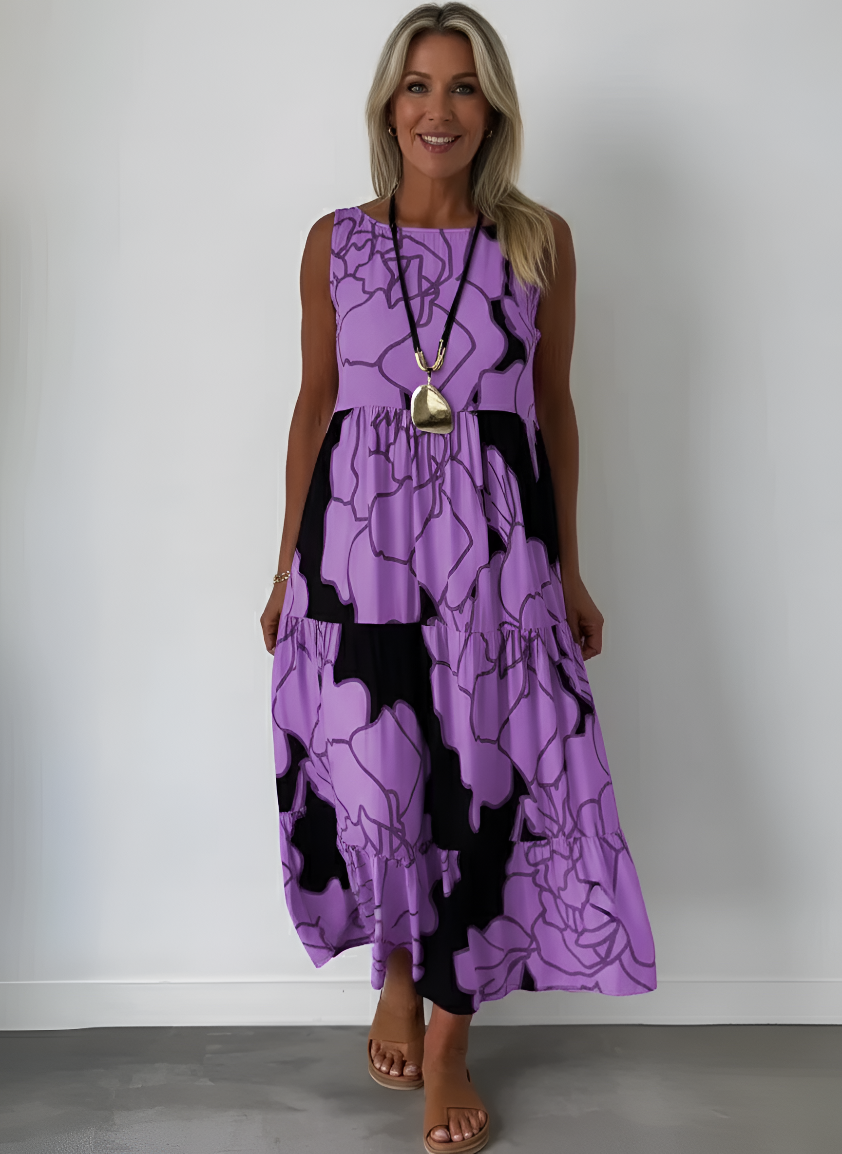 Vestido midi floral asimétrico de un solo hombro para mujer, elegante para fiestas