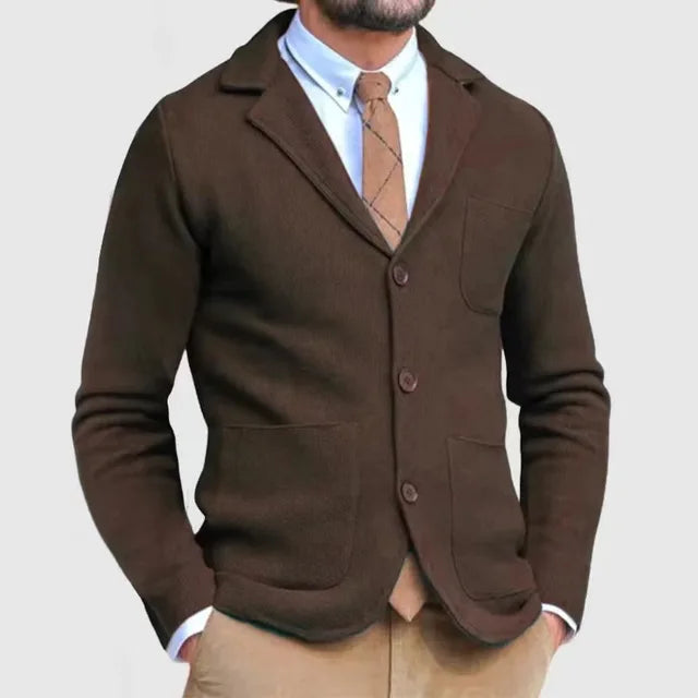Men’s Knitted Blazer Cardigan | Elegant Smart Casual
