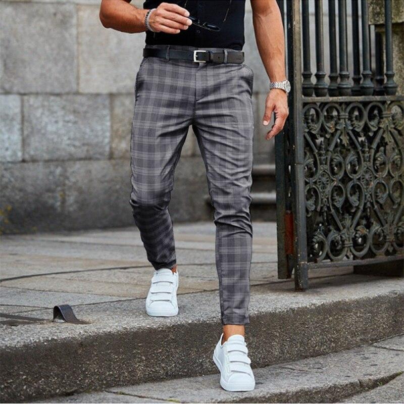 Men’s Checked Chino Pants | Stylish Slim Fit