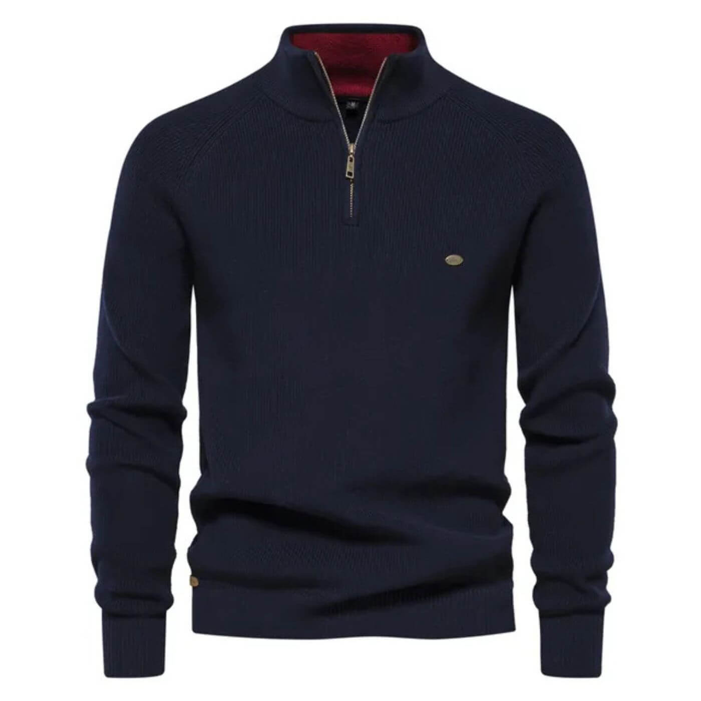 Men’s Half-Zip Knit Sweater | Soft Premium