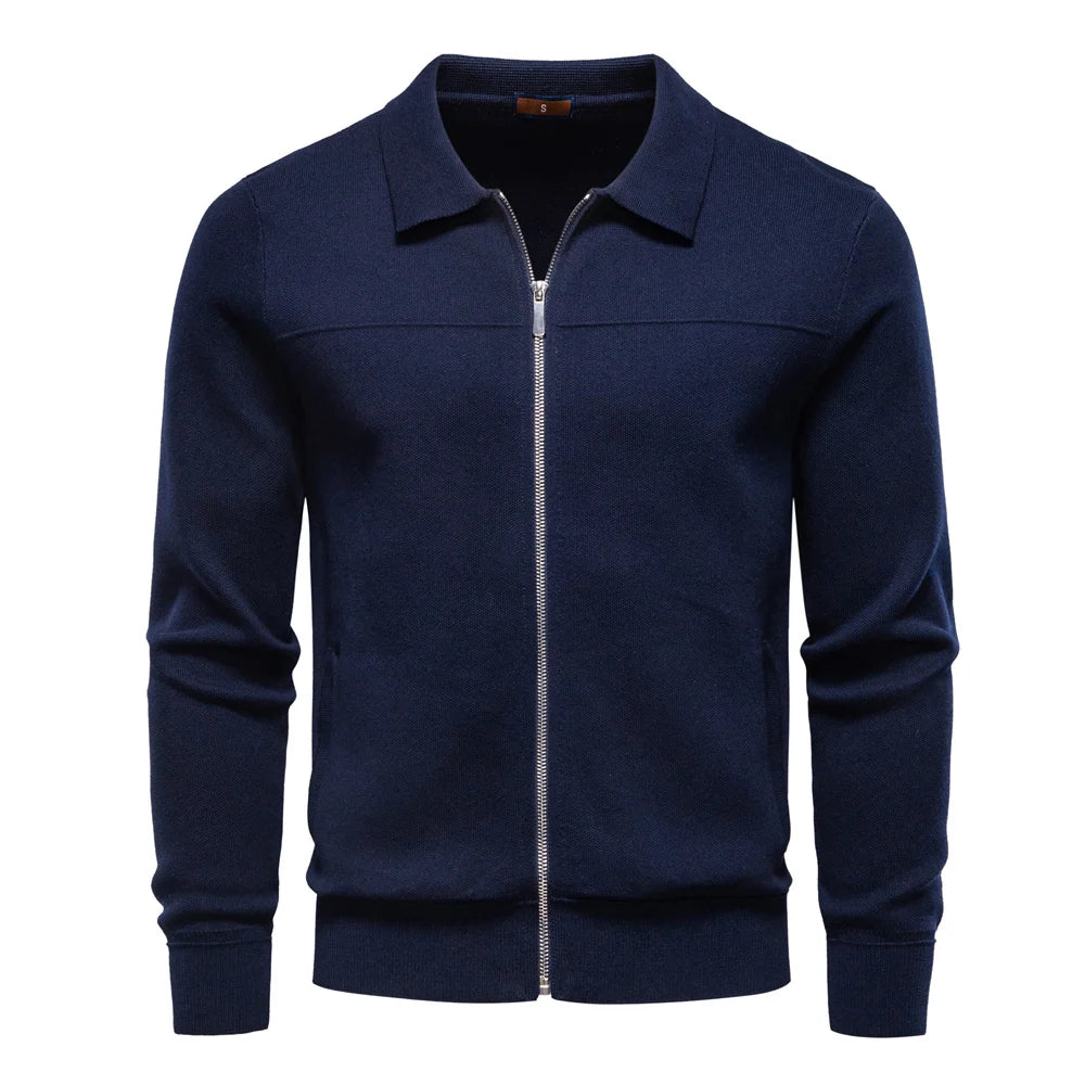 Classic Men’s Jacket | High Collar Zip | Casual Winter Style