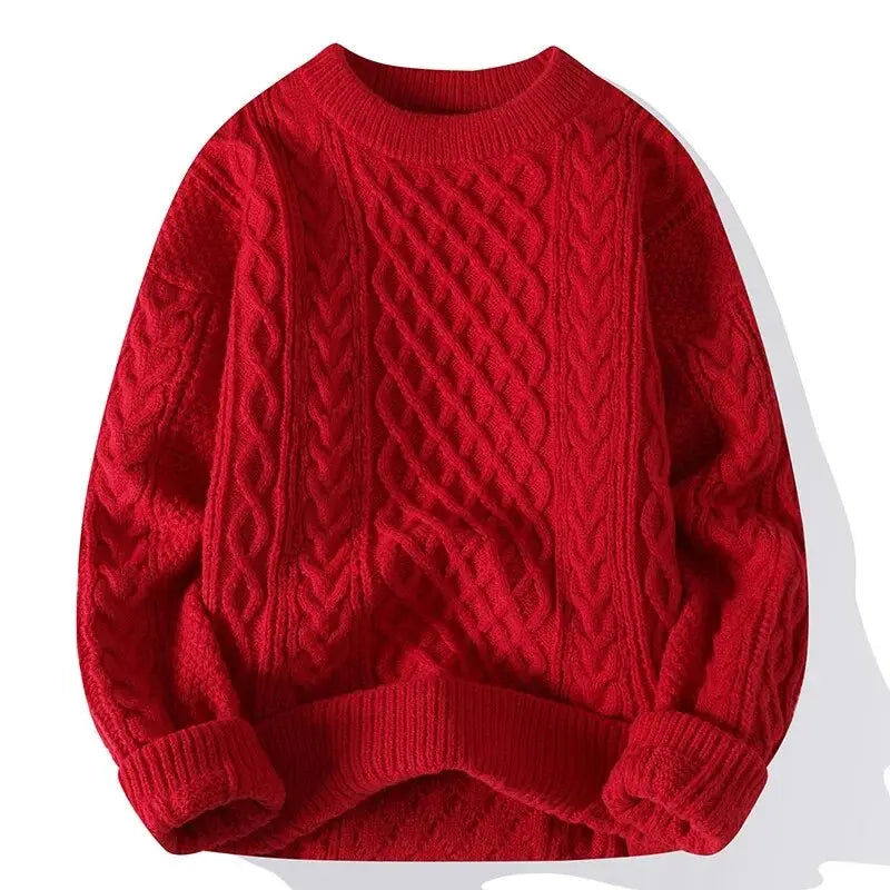 Men’s Textured Knit Sweater | Classic Crewneck