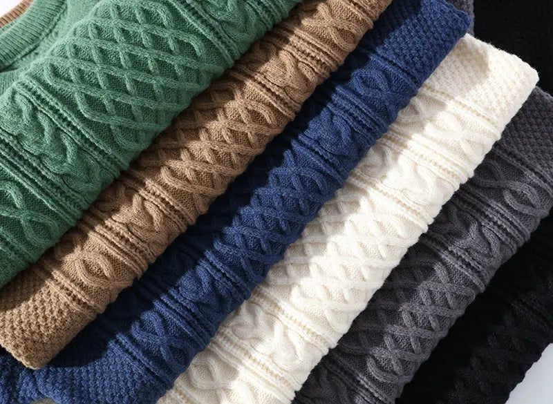 Men’s Textured Knit Sweater | Classic Crewneck