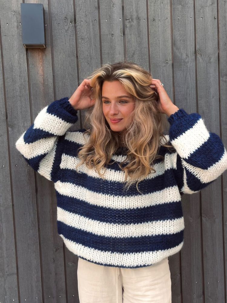 Oversized Knit Sweater for Women | Long Sleeve Crewneck Jumper