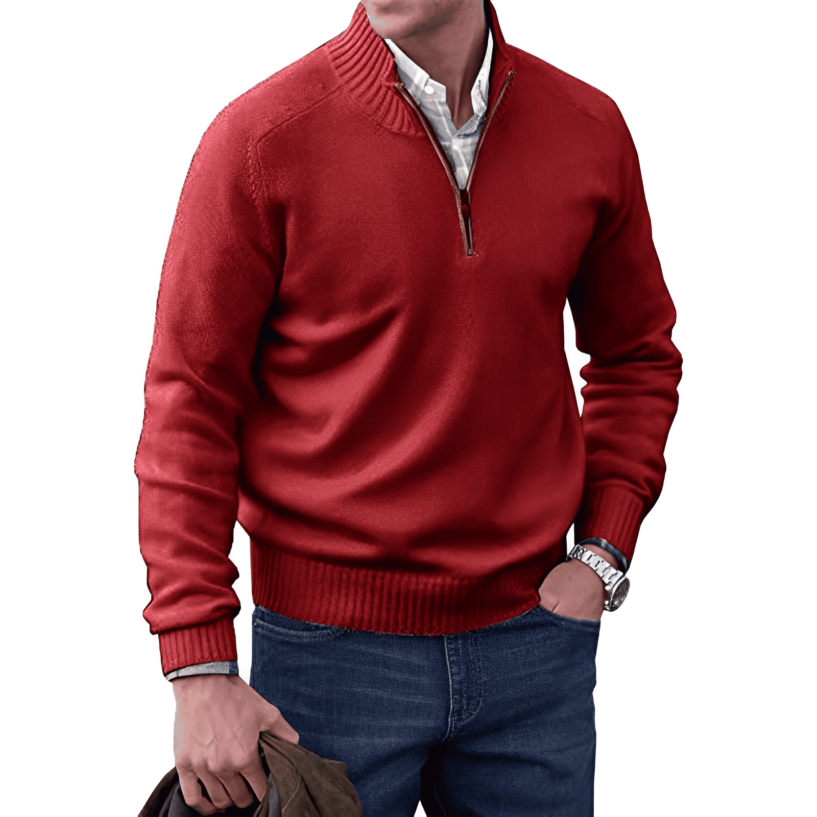 Men’s Quarter-Zip Knit Sweater | Classic Casual