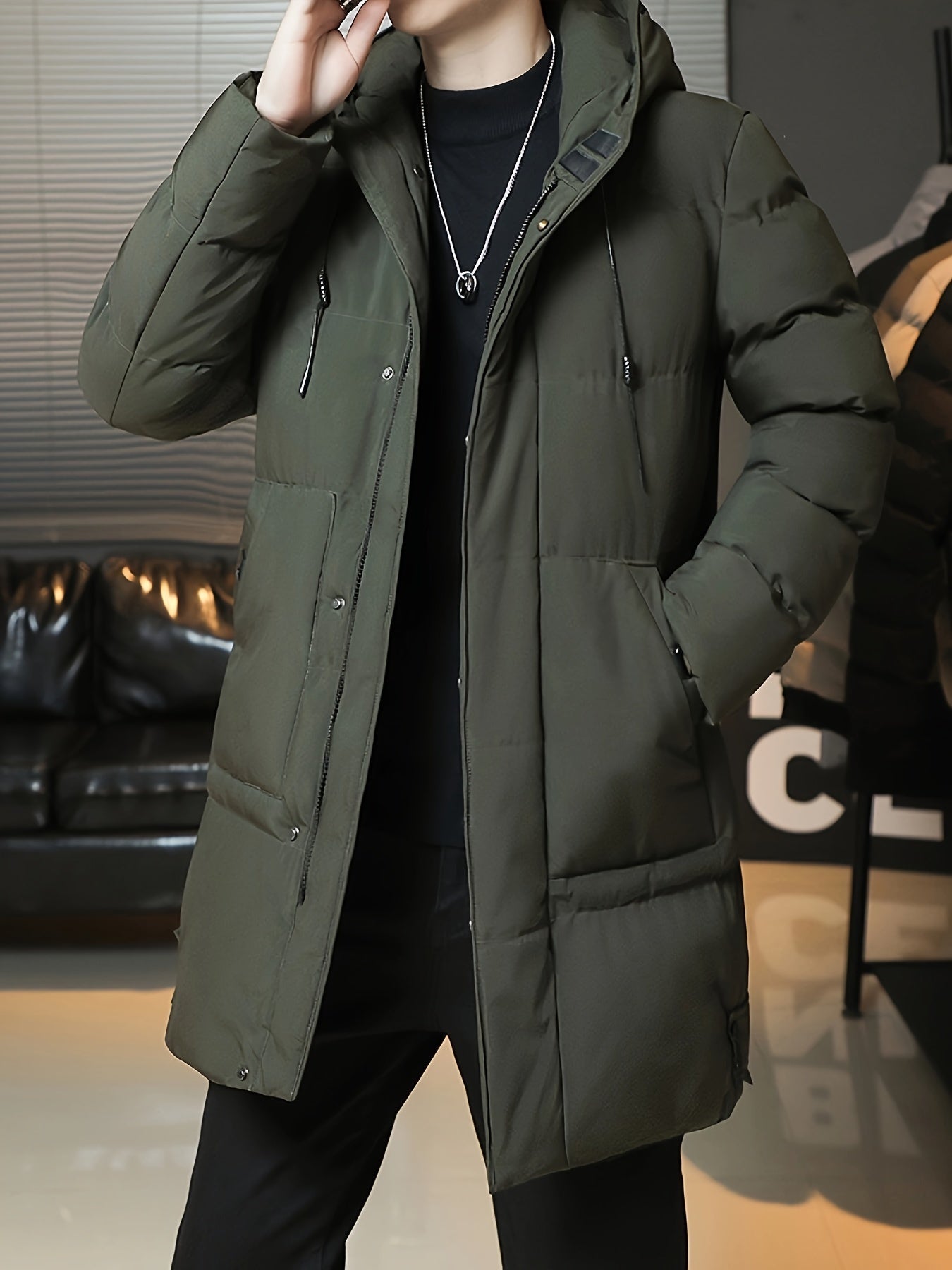 Men’s Thick Padded Winter Coat | Long Warm Parka
