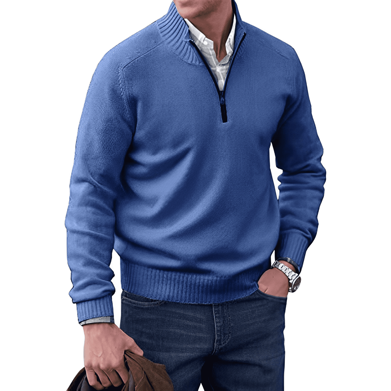 Men’s Quarter-Zip Knit Sweater | Classic Casual