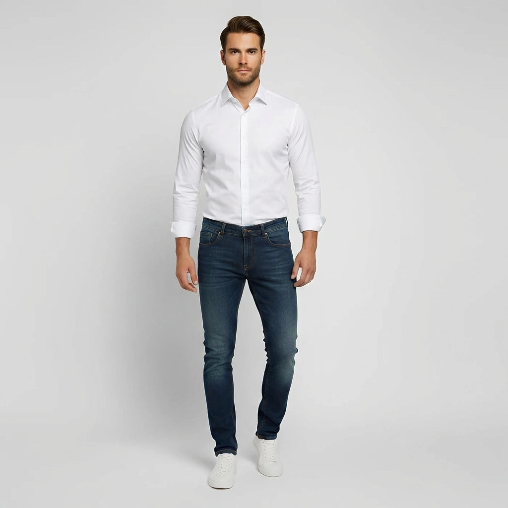 Męska koszula wizytowa o dopasowanym kroju