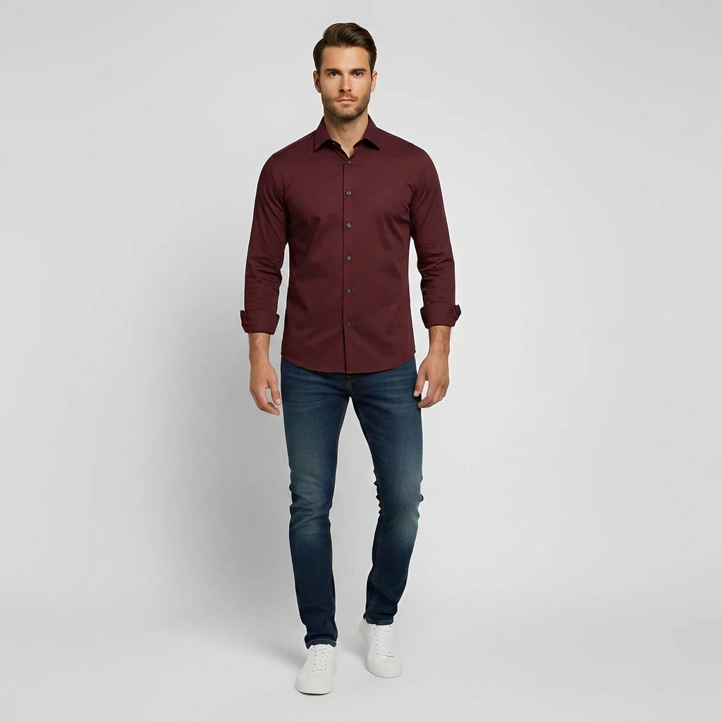 Męska koszula wizytowa o dopasowanym kroju