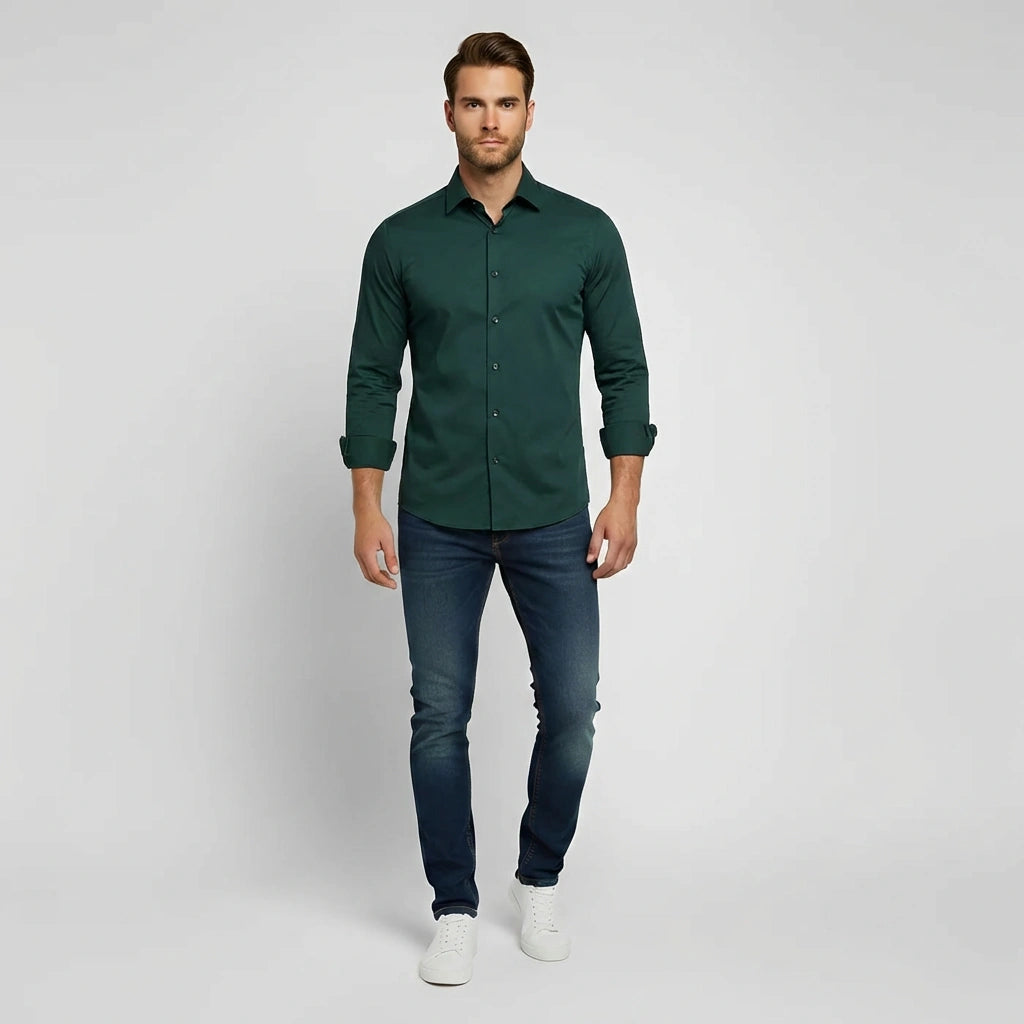 Męska koszula wizytowa o dopasowanym kroju