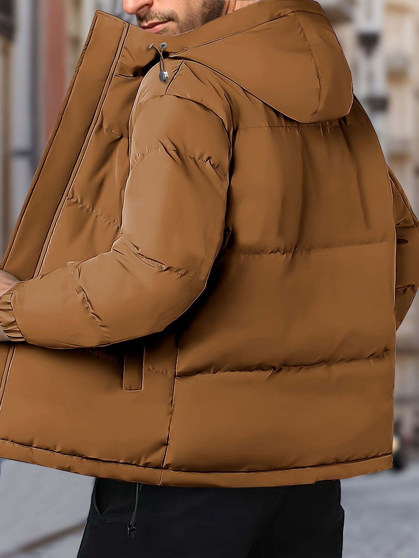 Men’s Warm Windproof Puffer Jacket | Hooded Winter Coat