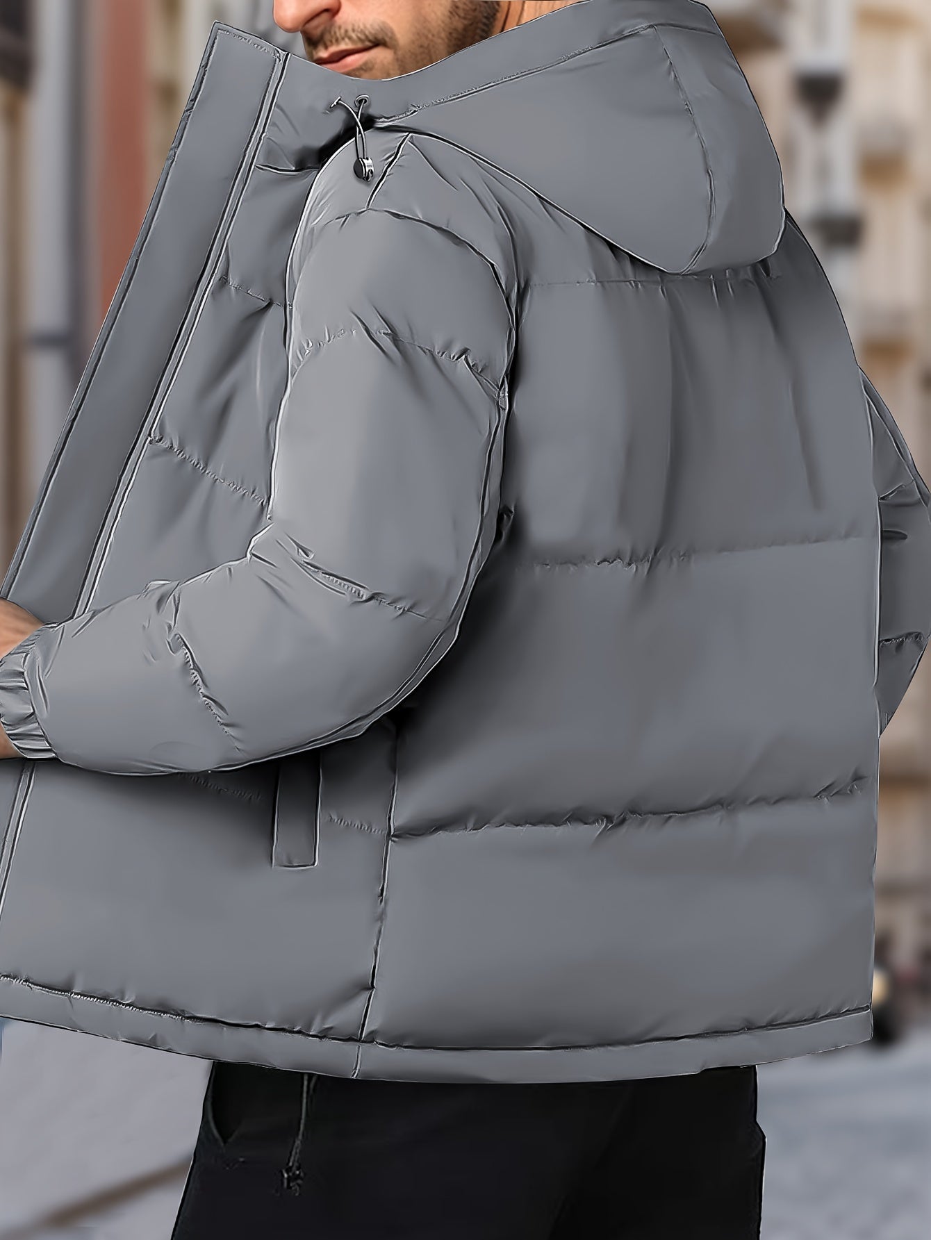 Men’s Warm Windproof Puffer Jacket | Hooded Winter Coat