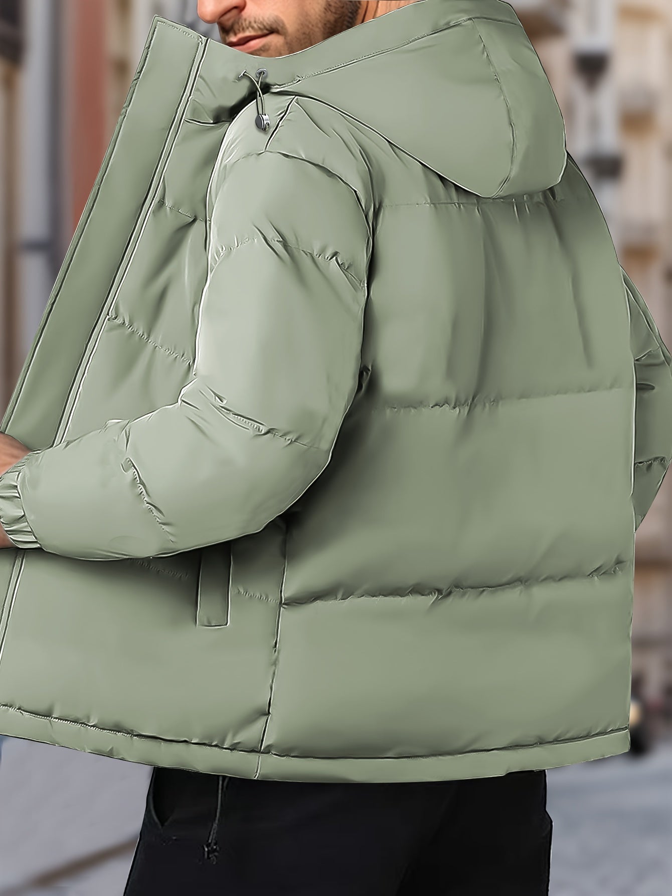 Men’s Warm Windproof Puffer Jacket | Hooded Winter Coat