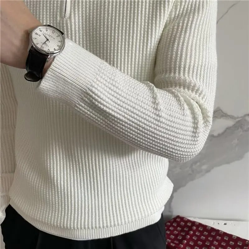 Men’s Zip Collar Sweater | Smart Half-Zip Knit