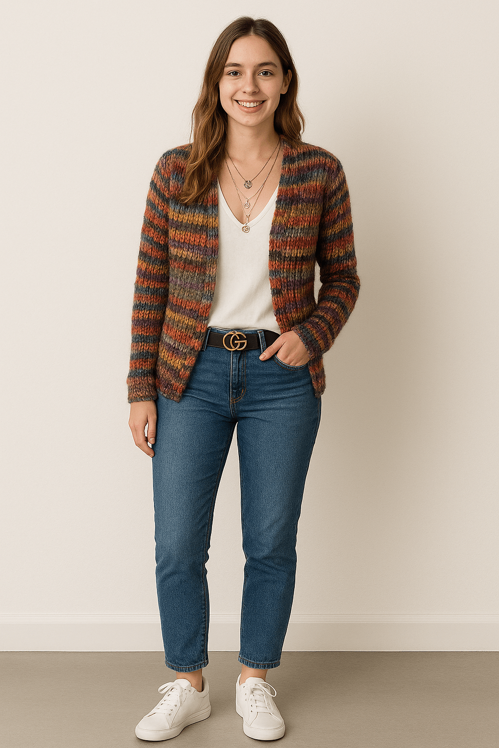 Women’s Open-Front Knit Cardigan | Colorful Cozy