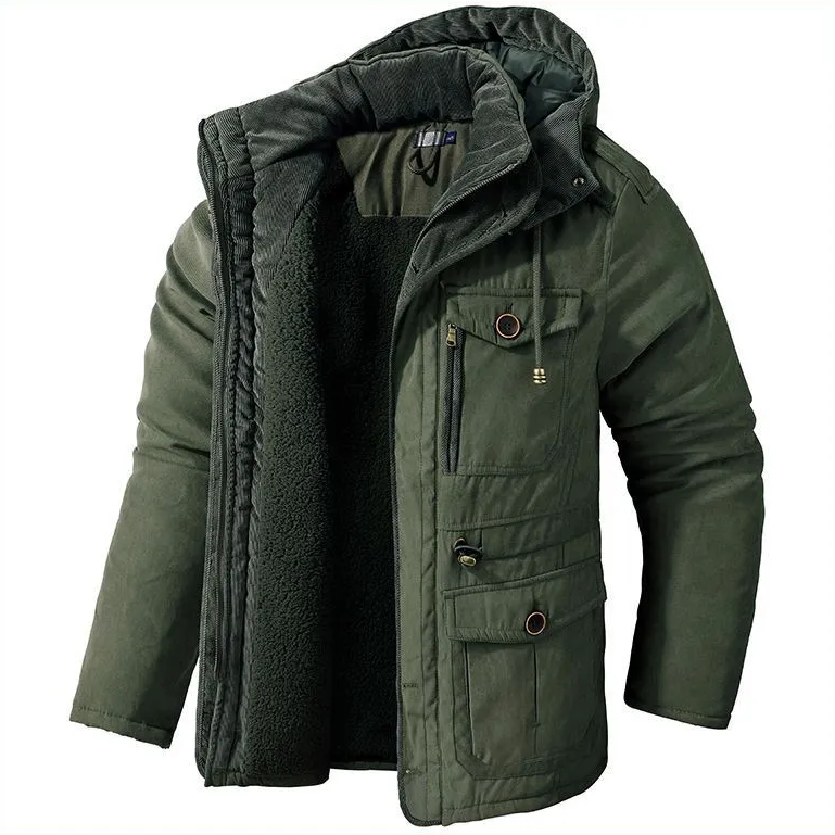 Men’s Winter Parka Jacket | Warm Lined