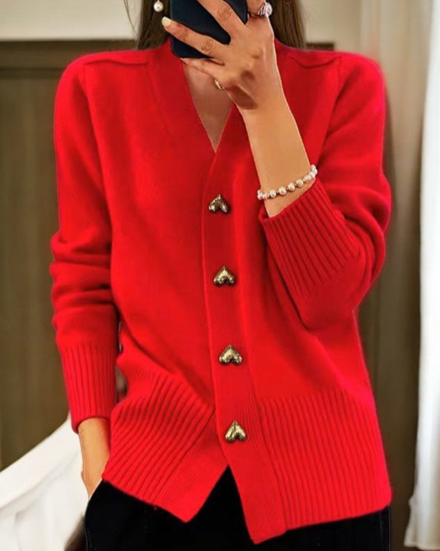 Women’s V-Neck Knit Cardigan | Cozy Elegant