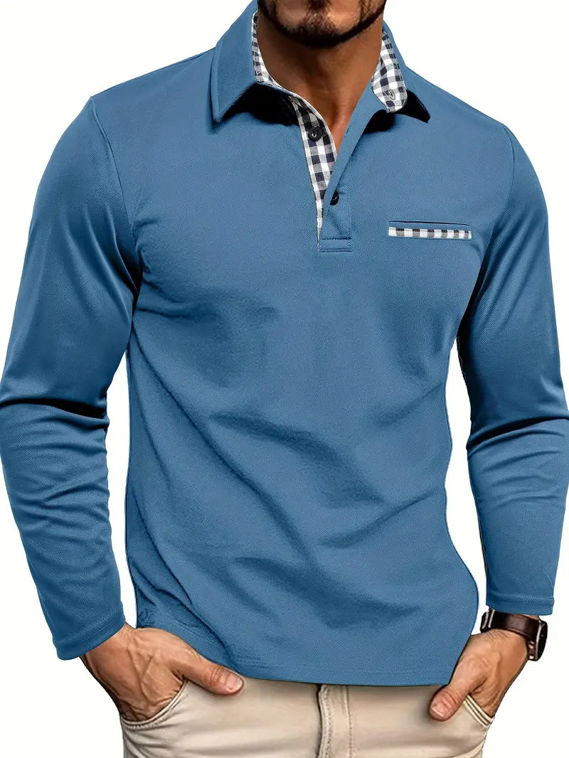 Men’s Long Sleeve Polo Shirt | Smart Casual