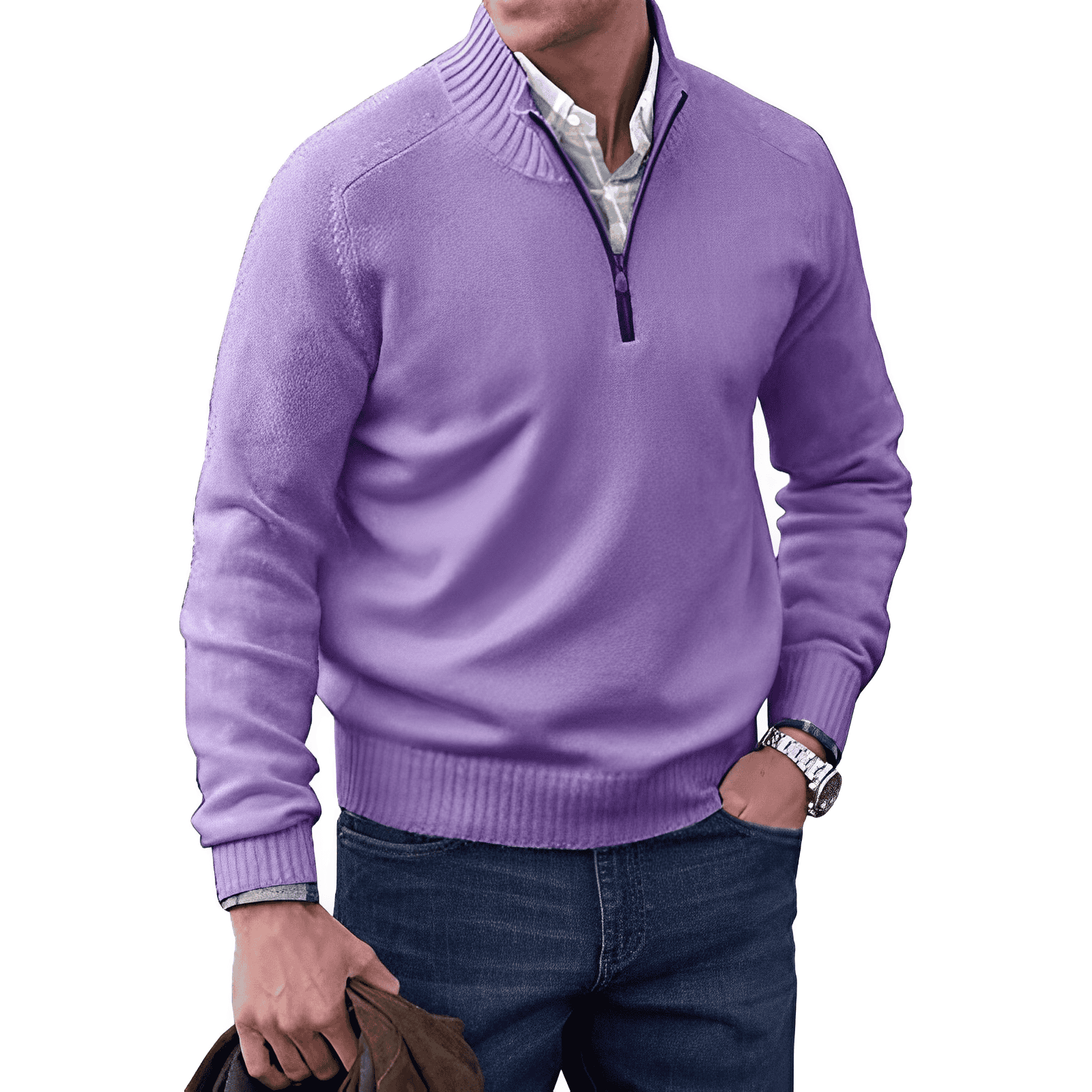 Men’s Quarter-Zip Knit Sweater | Classic Casual