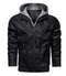 Men’s Hooded Bomber Jacket | Stylish PU Leather Winter Outerwear